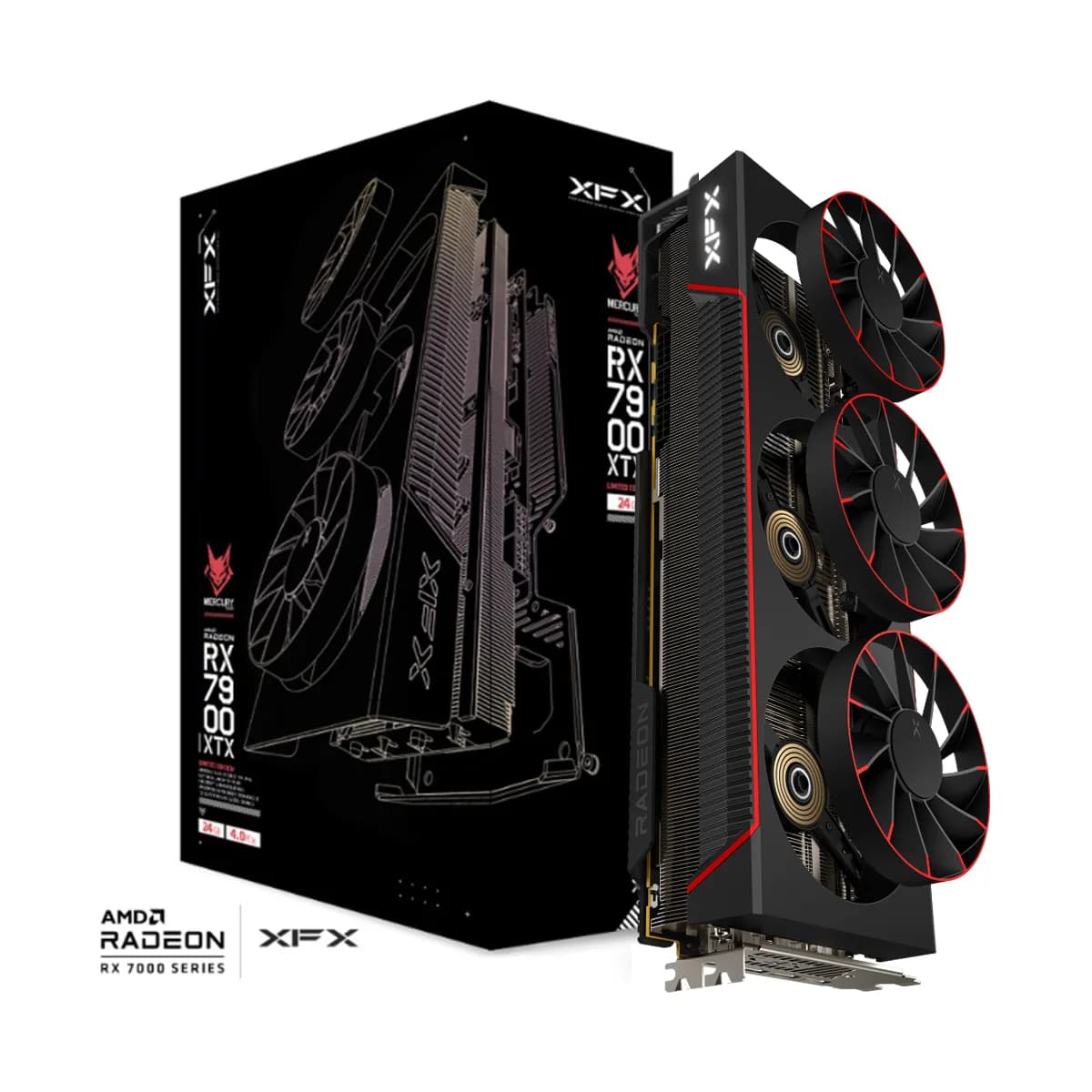XFX Mercury AMD Radeon RX 7900 XTX Magnetic Air Gaming Graphics Card