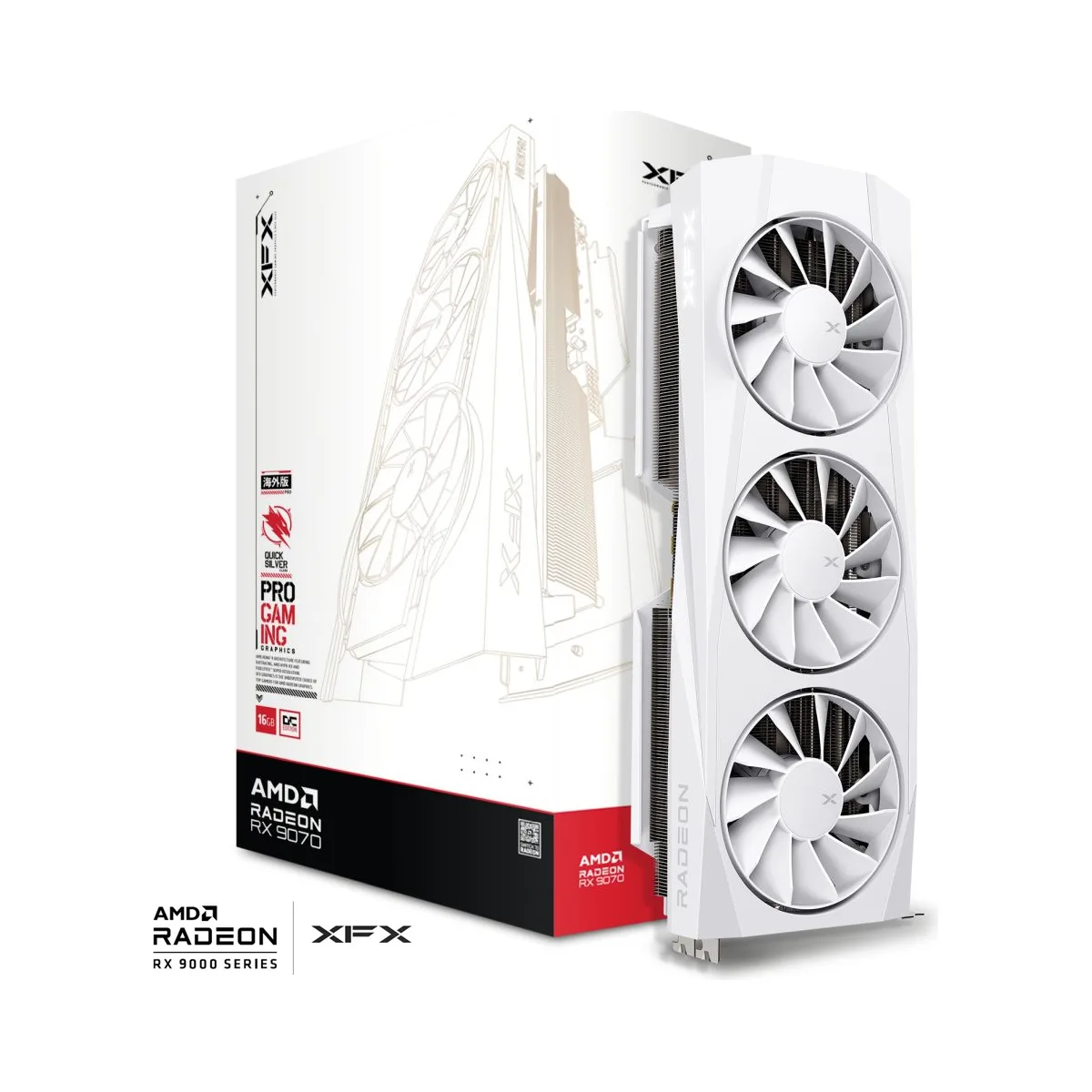 XFX QuickSilver AMD Radeon RX 9070 OC White Gaming Edition