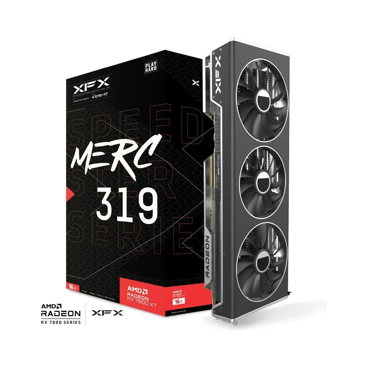 XFX Speedster MERC 319 Radeon RX 7800 XT BLACK Edition (DP Refurbished)