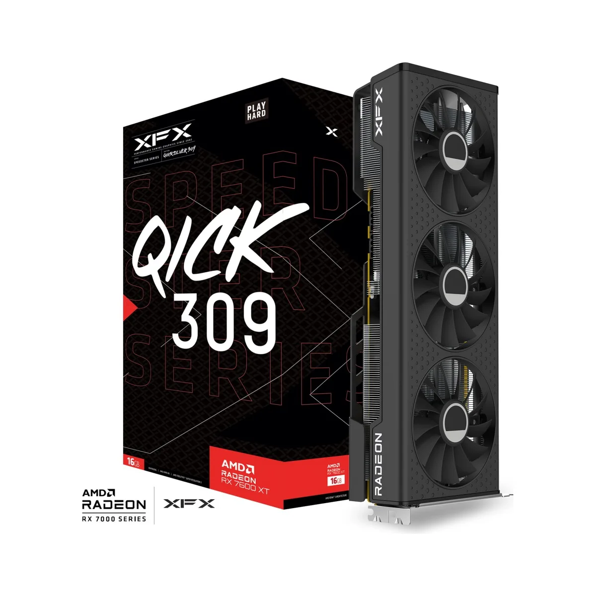 XFX SPEEDSTER QICK 309 AMD Radeon RX 7600 XT (DP Refurbished)