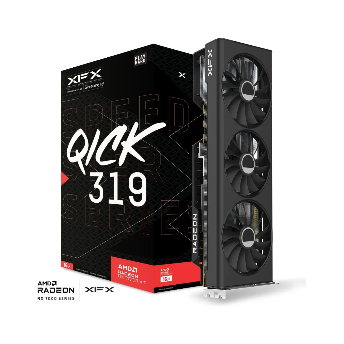 XFX Speedster QICK 319 Radeon RX 7800 XT Core Edition (DP Refurbished)