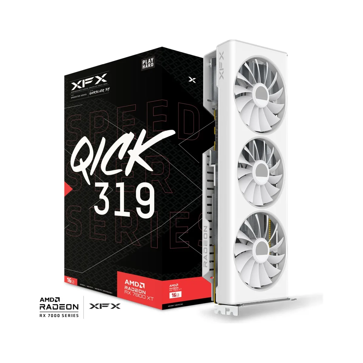 XFX Speedster QICK 319 Radeon RX 7800 XT Core Edition White (DP Refurbished)