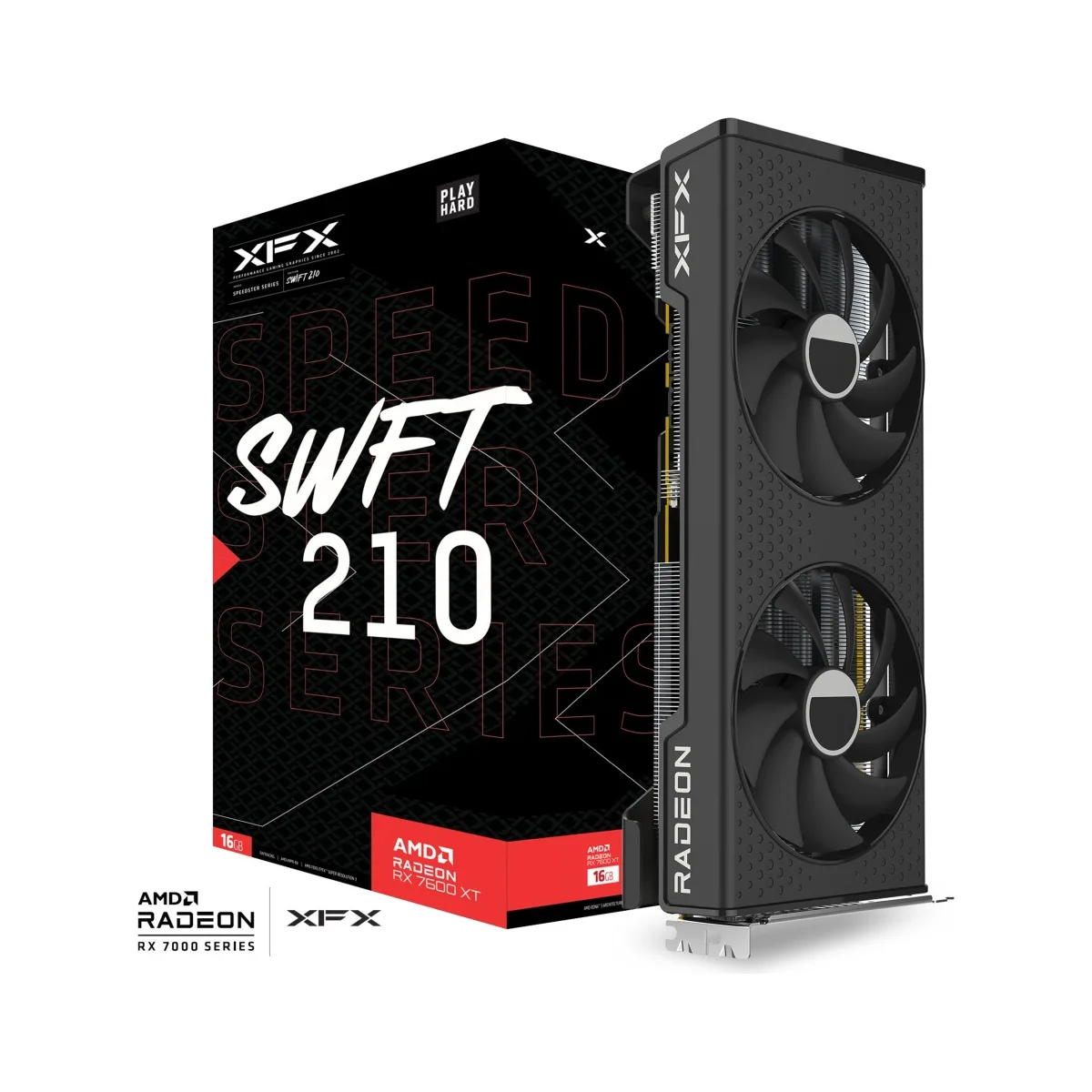 XFX SPEEDSTER SWFT 210 AMD Radeon RX 7600 XT (DP Refurbished)