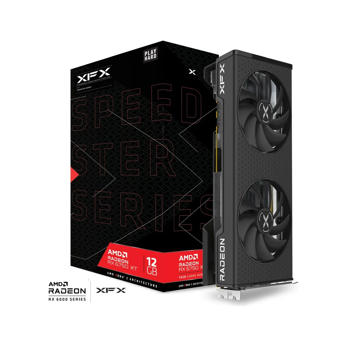 XFX SPEEDSTER SWFT AMD Radeon RX 6750 XT Core Gaming Graphics Card (DP Refurbished)