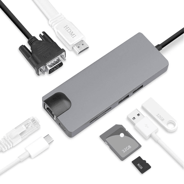 Type-C 8-in-1 Multiport Adapter