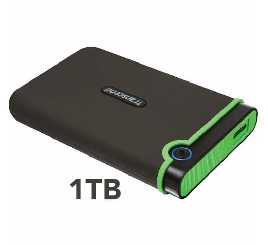 Transcend StoreJet 25H3 1TB Rugged External Hard Drive