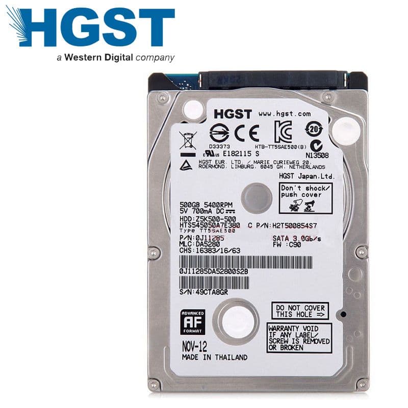 Laptop 500GB Internal HDD